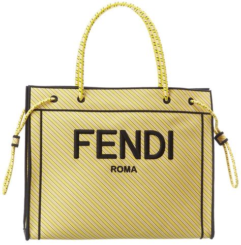 fendi roma logo canvas shopper tote|fendi roma bag medium.